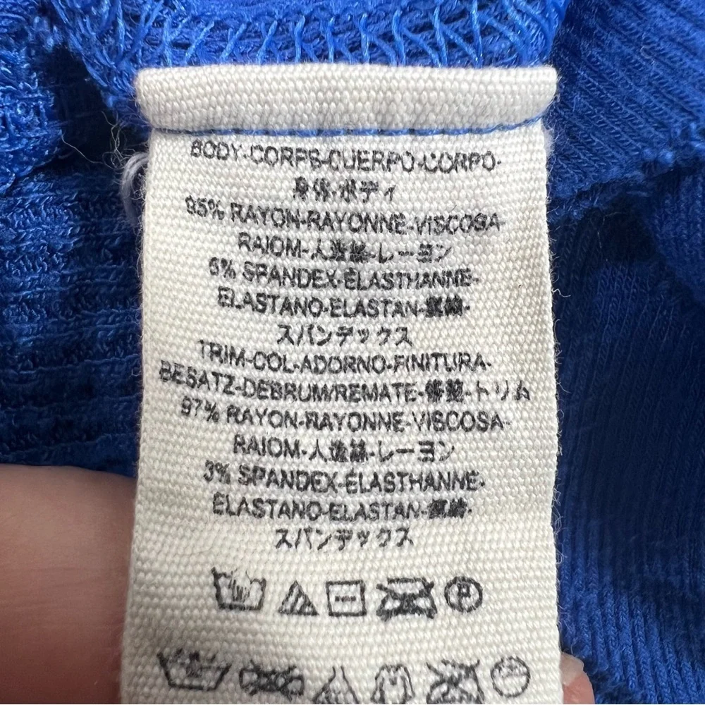 Free People We the Free Malibu Thermal Drippy Blue Top